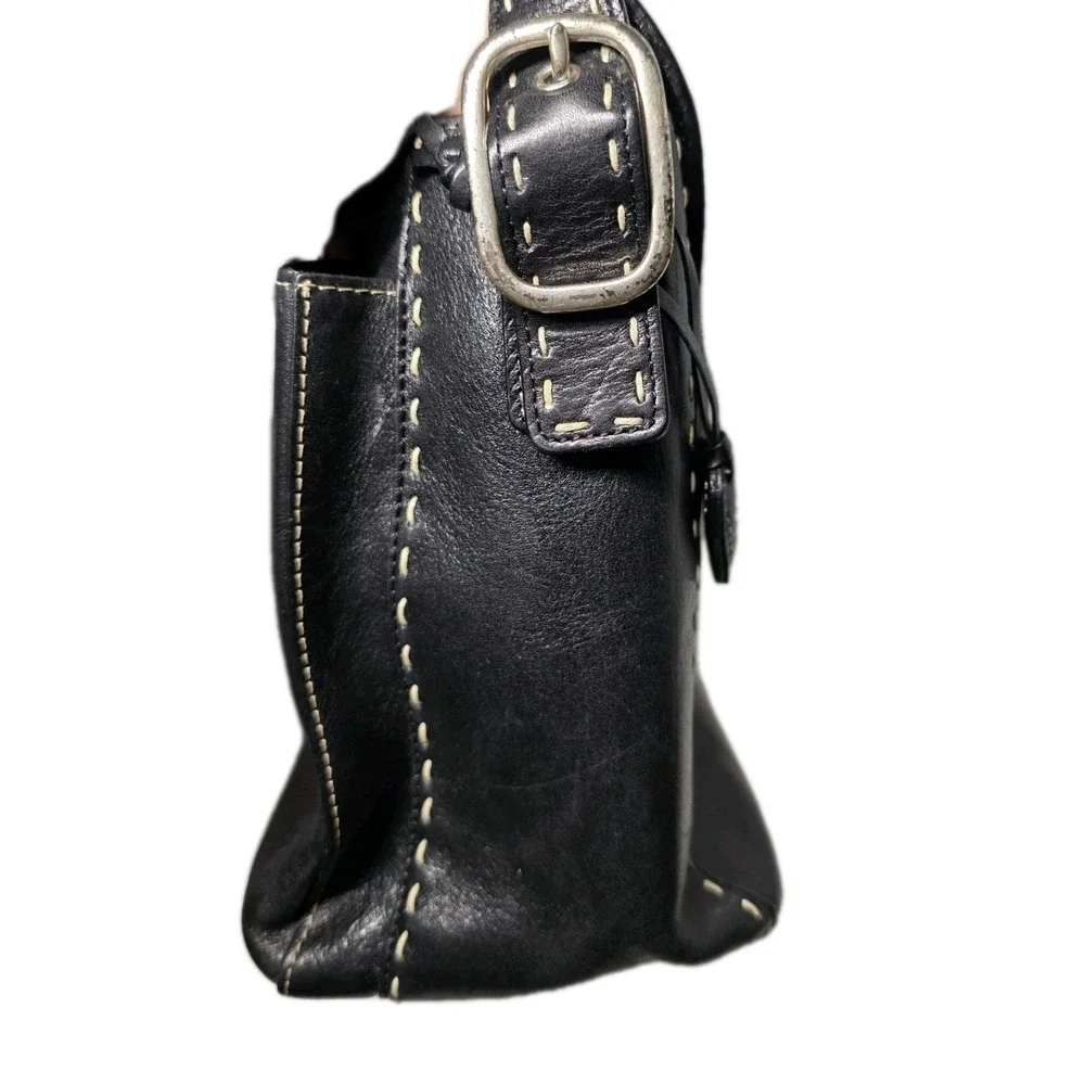 Vintage El Portal Messanger Leather Bag Black